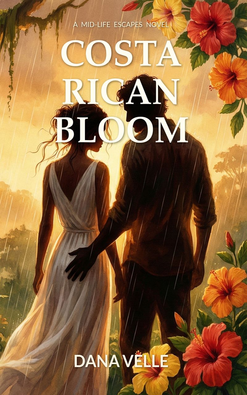 Costa Rican Bloom — a mid-life romance novel by Dana Velle set in a Costa Rican rainforest